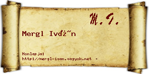 Mergl Iván névjegykártya